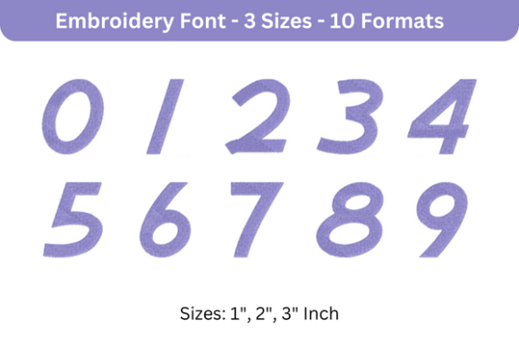 Airstream Font 0 to 9: A Seasonal Embroidery Staple