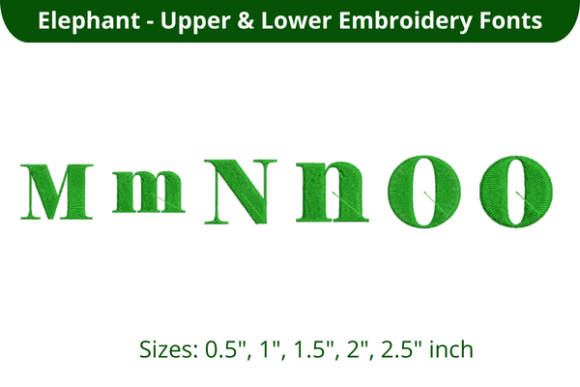 Elephant Font MNO: A Playful, Personalized Embroidery Font