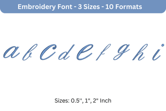 English Font Lowercase a to I