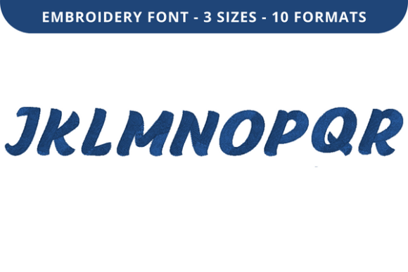 It Happens Font J to R: A Soft, Storytelling Embroidery Font