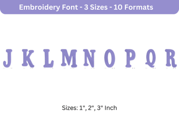Purevain Font Uppercase J to R