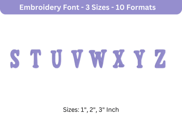 Purevain Font Uppercase S to Z